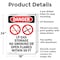 Signmission LP Gas Storage No Smoking Danger Sign, Aluminum, 18in W x 24in L, 2PK OS-2PACK-DS-A-1824-V-1444 - alternate 3